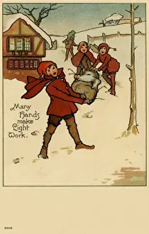 Proverb Prints: Many hands make light work