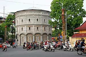 Traffic Prints: Hang Dau Water Tank in Hanoi, Vietnam