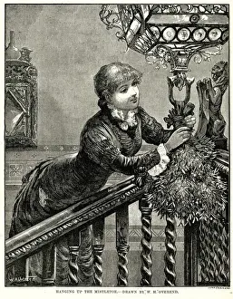 Hanging up the mistletoe 1886