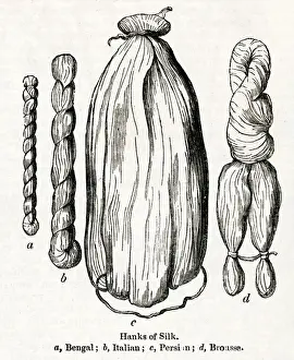 Four hanks of silk, Old Silk Mill, Derby