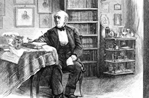 Andersen Prints: Hans Christian Andersen in his study, c. 1875