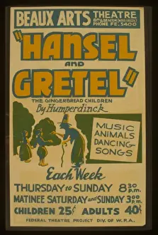 Gretel Prints: Hansel and Gretel, the gingerbread children by Humperdinck M