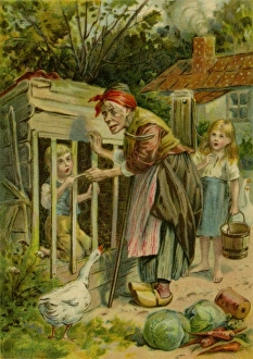 Images Dated 18th July 2011: Hansel & Gretel held captive by the witch