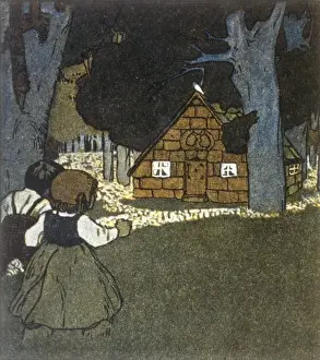 Gretel Prints: Hansel & Gretel & House