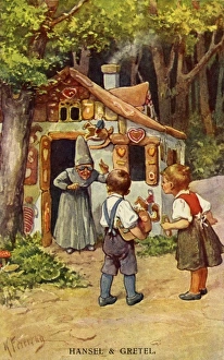 Images Dated 18th July 2011: Hansel & Gretel welcomed by the witch