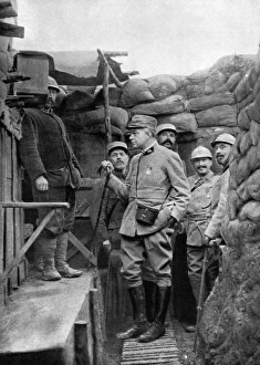 Hansi the caricaturist in French trenches, WW1 Hansi the caricaturist in French trenches, WW1