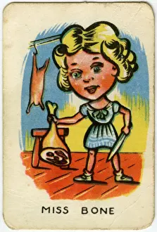 Familes Prints: Happy Familes Playing Cards - Miss Bone