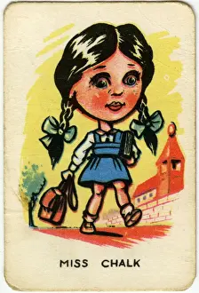 Plaited Prints: Happy Familes Playing Cards - Miss Chalk