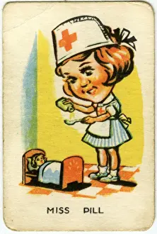 Pill Prints: Happy Familes Playing Cards - Miss Pill