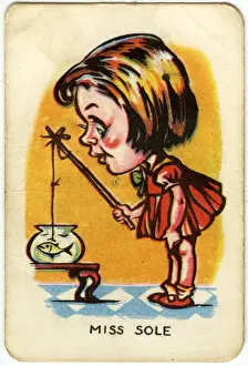 Goldfish Prints: Happy Familes Playing Cards - Miss Sole