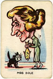 Images Dated 8th January 2016: Happy Familes Playing Cards - Mrs Sole