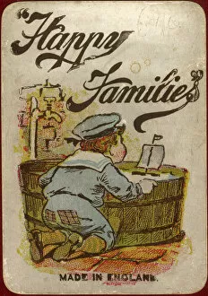 Images Dated 8th January 2016: Happy Families Playing Cards - box lid design