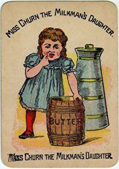 Images Dated 8th January 2016: Happy Families Playing Cards - Miss Churn