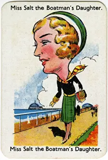 Boatman Prints: Happy Families Playing Cards - Miss Salt