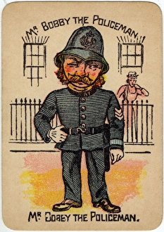 Images Dated 8th January 2016: Happy Families Playing Cards - Mr Bobby the Policeman