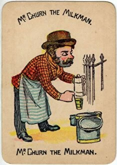 Images Dated 8th January 2016: Happy Families Playing Cards - Mr Churn the Milkman
