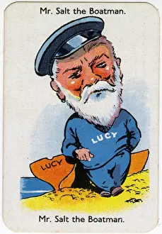 Boatman Prints: Happy Families Playing Cards - Mr Salt the Boatman