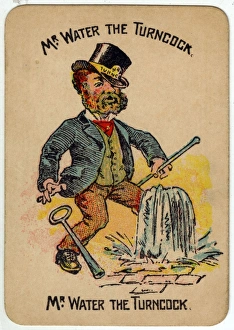 Images Dated 8th January 2016: Happy Families Playing Cards - Mr Water the Turncock