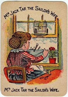 Images Dated 8th January 2016: Happy Families Playing Cards - Mrs Jack Tar
