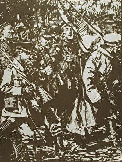 Images Dated 9th May 2006: Happy and Glorious - French and British troops on the march