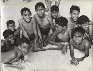 Origins Prints: Happy group of wolf cubs, Mauritius