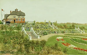 Lancs Prints: Happy Mount Park, Bare, Morecambe, Lancashire