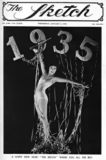 Streamers Prints: Happy New Year 1935