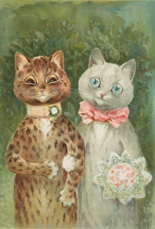 1899 Collection: A Happy Pair by Louis Wain