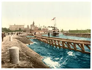 Pommeraina Prints: Harbor, hotel and pilot station, Colberg, Pommeraina, German