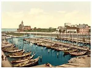 Pommeraina Prints: Harbor and pilot station, Colberg, Pommeraina, Germany (i. e