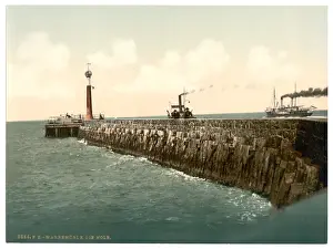 Rostock Prints: The harbor, Warnemunde, Rostock, Mecklenburg-Schwerin, Germa