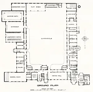 Harborne Industrial School, Birmingham - Ground Floor Plan