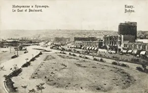 Desolate Prints: The Harbour and Boulevard Baku, Azerbaijan