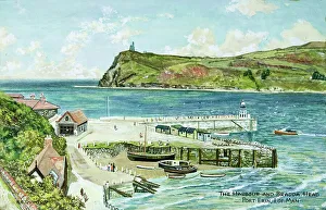 Ernest Prints: Harbour and Bradda Head, Port Erin, Isle of Man
