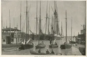 Landings Prints: Harbour, docks and landings, Calumet River, Chicago, USA