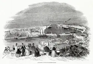 Harbour of Dover from the Western heights 1846