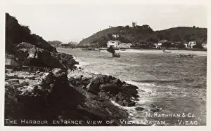 Pradesh Prints: Harbour entrance to Vizagapatam, Andhra Pradesh, India