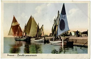 Harbour with fishing boats, Pesaro, Italy