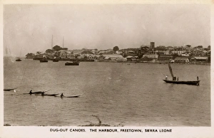 The Harbour, Freetown, Sierra Leone, Africa - Dug-out canoes The Harbour, Freetown, Sierra Leone, Africa - Dug-out canoes