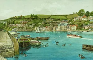 Looe Prints: The harbour, Looe, Cornwall