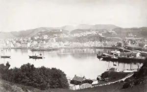 Harbour at Oban, viewed from the south, Scotland, c. 1880 s