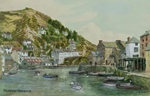 Polperro Prints: Harbour at Polperro, Cornwall