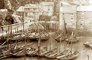 Polperro Prints: The Harbour, Polperro early 1900's