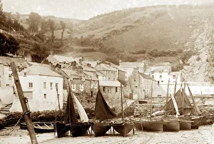 The harbour, Polperro early 1900's