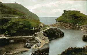 Tintagel Prints: Harbour & Profile Rock, Boscastle, Cornwall