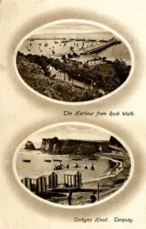 Harbour from Rock Walk, and Corbyns Head, Torquay