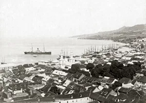 The harbour, St Pierre, Martinique, West Indies, circa 1900