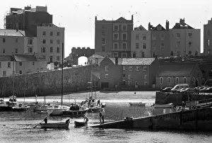 The harbour of Tenby, Pembrokeshire on a summer day