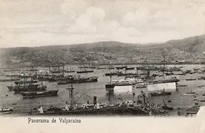 Harbour at Valparaiso, Chile, South America