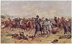 Images Dated 10th December 2020: In a hard-fought battle between Massena and Wellington, a charge by Norman Ramsay'